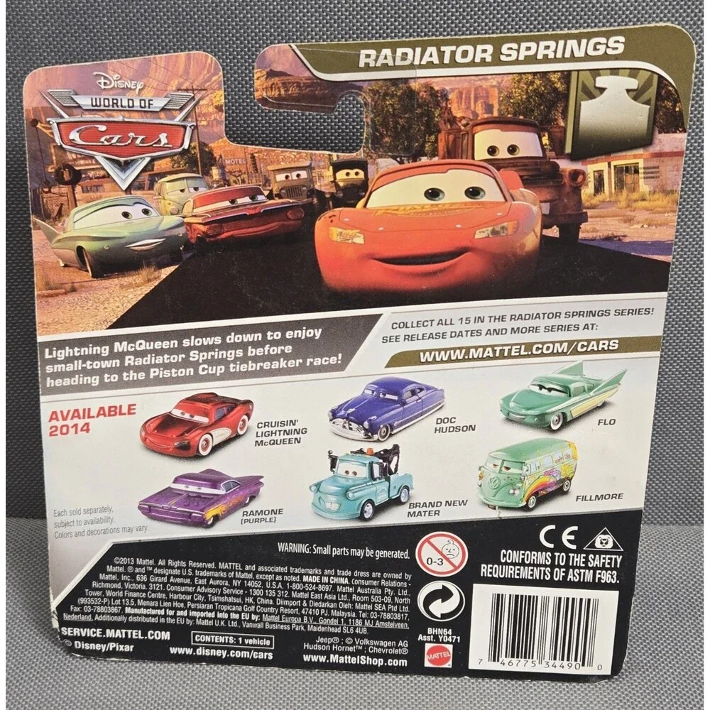 Disney Pixar Cars Fillmore Diecast Lot of 3 - Mattel 1:55 Race Team